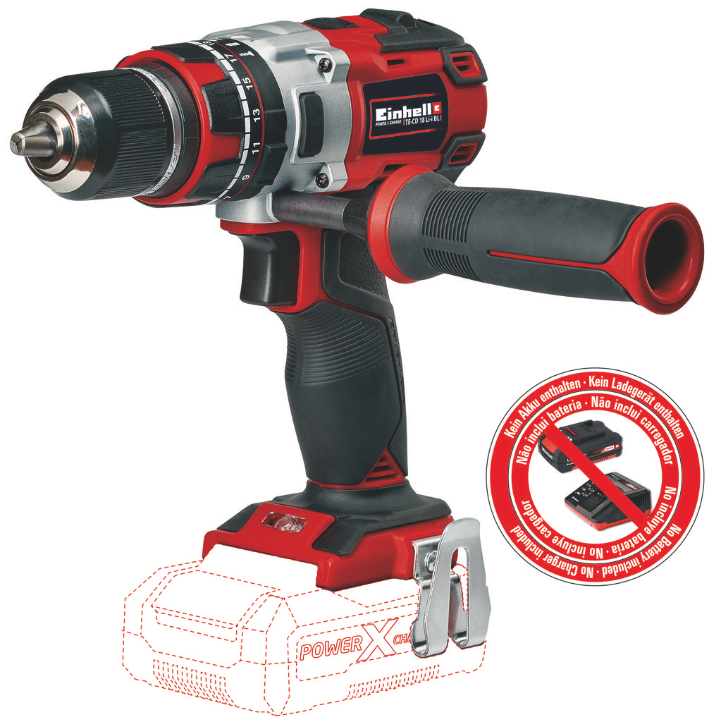EINHELL - TE-CD 18 Li-i Brushless-Solo, Cordless Impact Drill - (NO STARTER KIT)