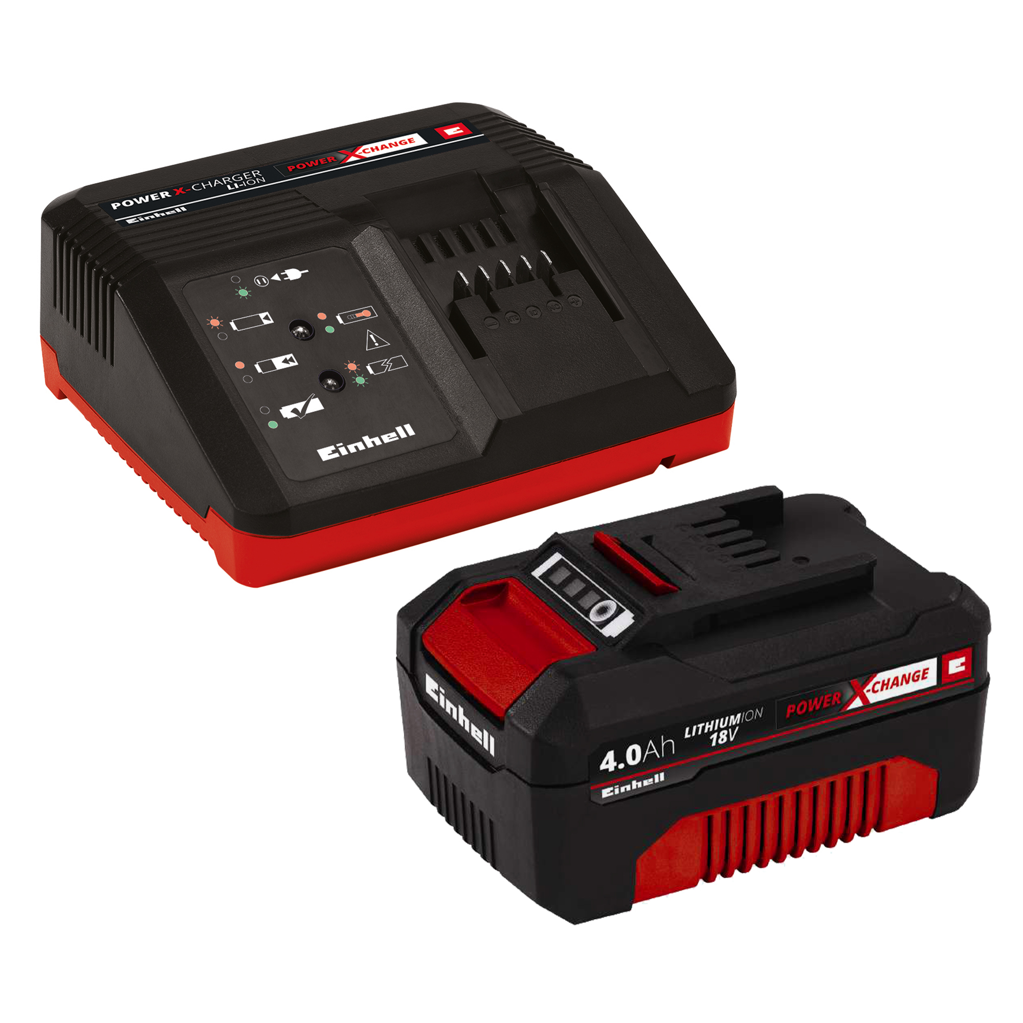 EINHELL - BATTERY & CHARGER KIT 18V 4,0AH PXC CORDLESS - (STARTER KIT ONLY)