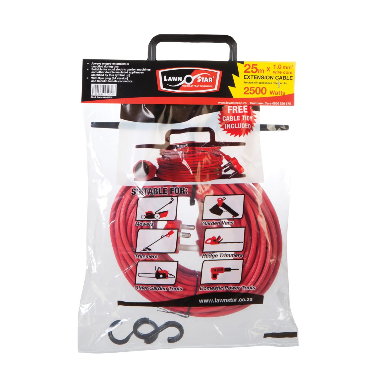 Lawn Star - 25m X 1.0mm²   Extension Cord Set < 2500W
